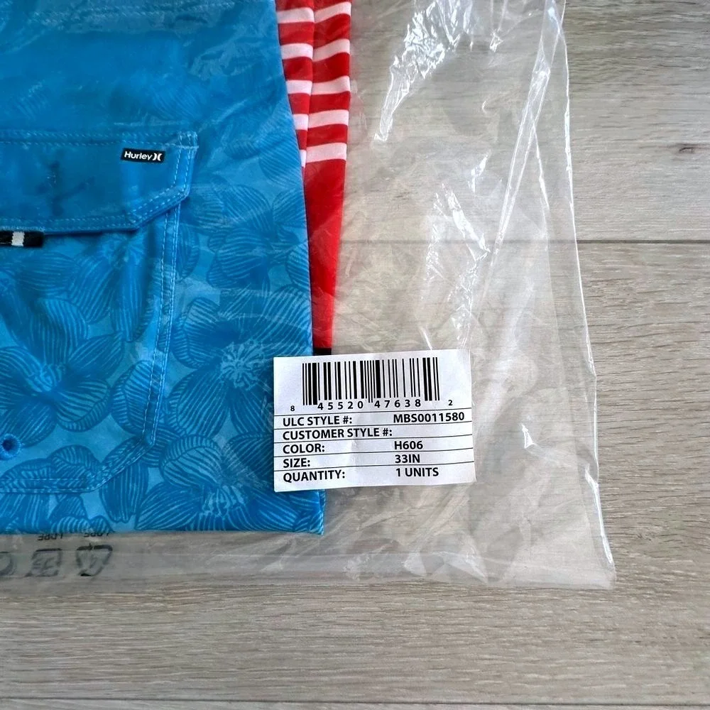 Hurley Phantom Weekender Board Shorts‎ Unity Red 33 New With Tags